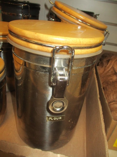 Stainless Steel Storage Canister (Lot of 4) & Coffee Gator Containers - 2
