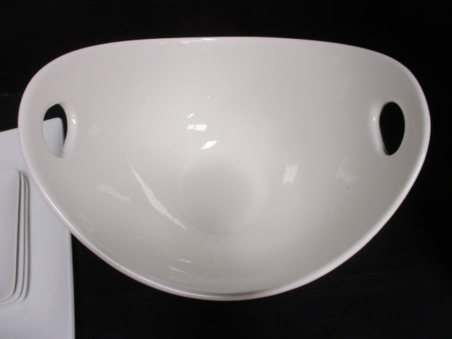 Strawberry Street Handled Bowl & Fitz/Floyd Platter & Dessert Dishes - 3