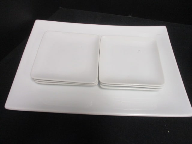 Strawberry Street Handled Bowl & Fitz/Floyd Platter & Dessert Dishes - 5