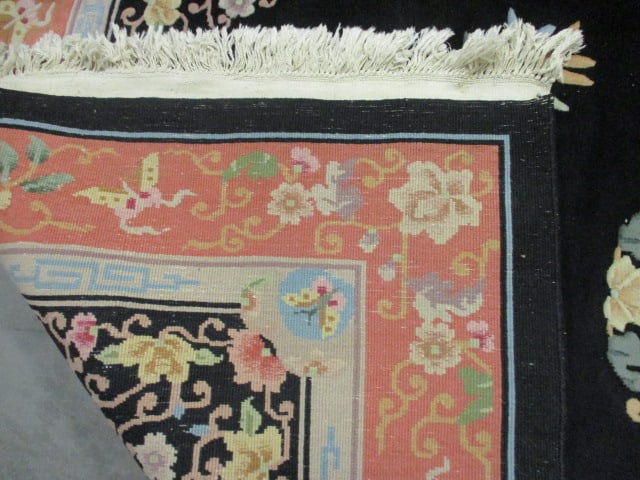 Hand Knotted Wool Chinese Longevity Symbol Central Medallion Area Rug - 8