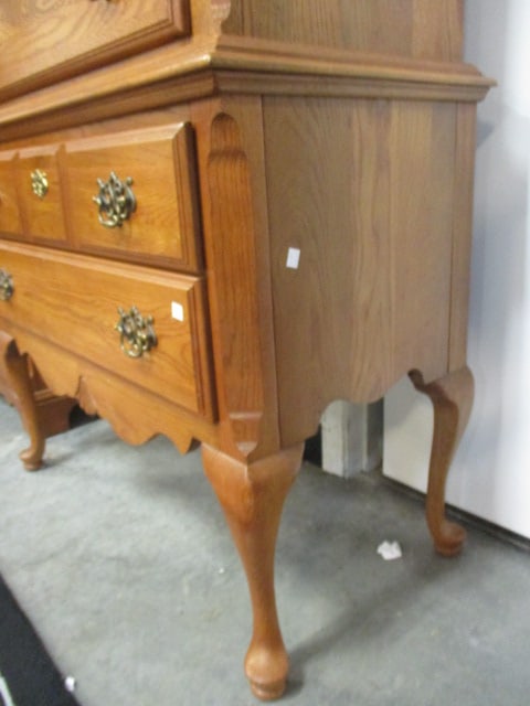 Kincaid Solid Oak Highboy Chest - 7