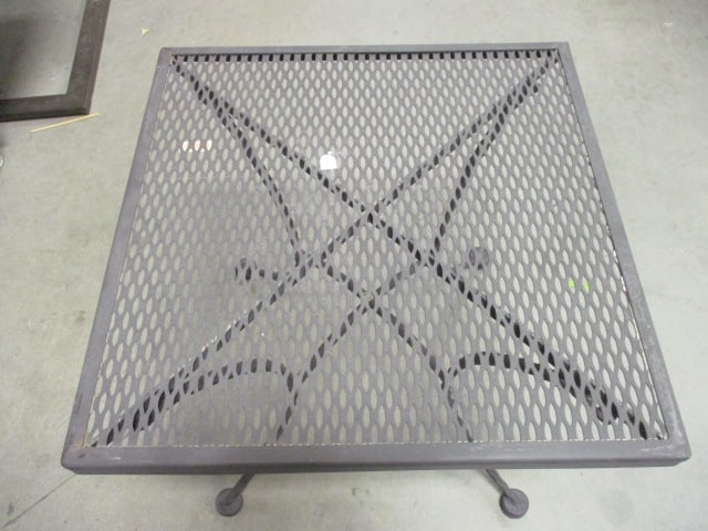Black Metal Mesh Side Table - 2