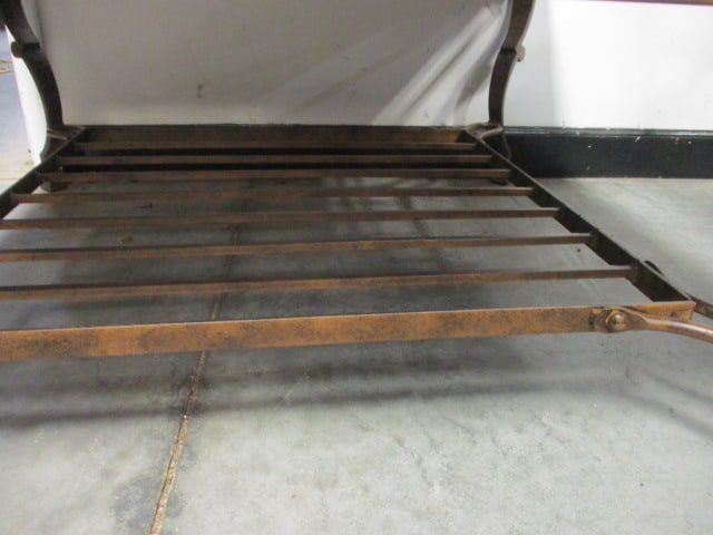 Rustic Square Coffee Table w/Brown Leather Look Border & Nailhead - 8