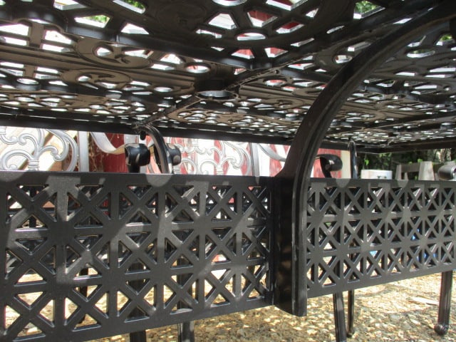 Cast Aluminum Scrollwork/Lattice Design 7 PC Patio Set - 7