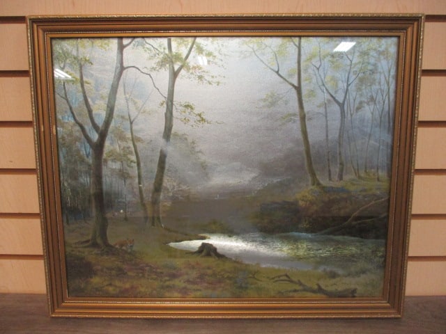 Roy Lutner Framed Foil Lithograph: 22 x 18