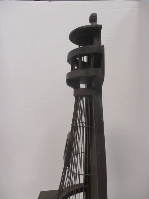 Decorative Half Birdcage crafted in shape of Lighthouse Wall Art - 7