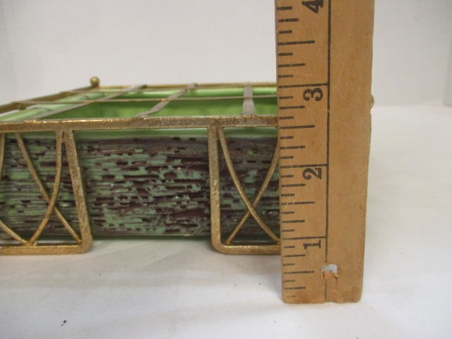 Bishop California Ceramics Square Floral Cage Flower Frog w/Bowl - 7