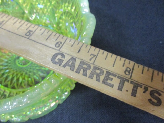 Uranium Glass Yellow/Green Vtg. Bowl - 8