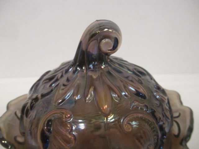 Imperial Glass 'Louis XIV' Carnival Glass Footed Candy Dish - 2