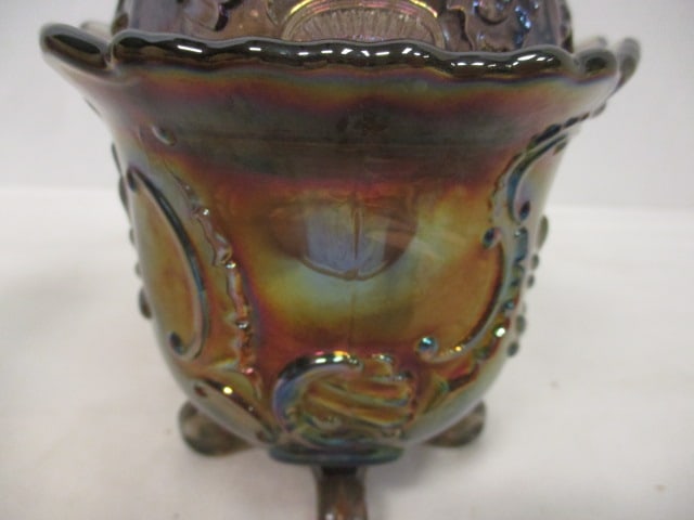 Imperial Glass 'Louis XIV' Carnival Glass Footed Candy Dish - 3