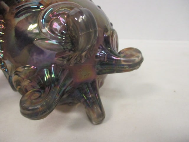 Imperial Glass 'Louis XIV' Carnival Glass Footed Candy Dish - 7