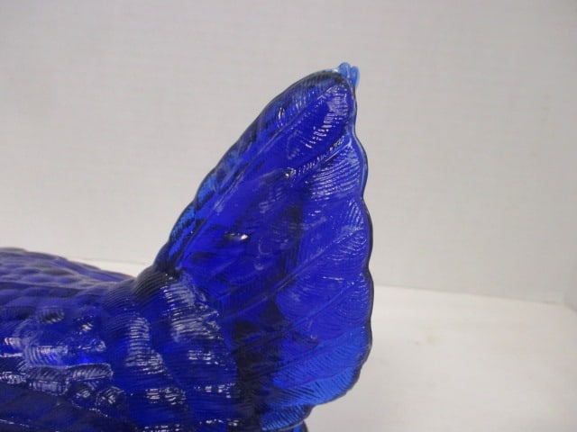 Cobalt Blue Large Hen on Nest Covered Dish - 2
