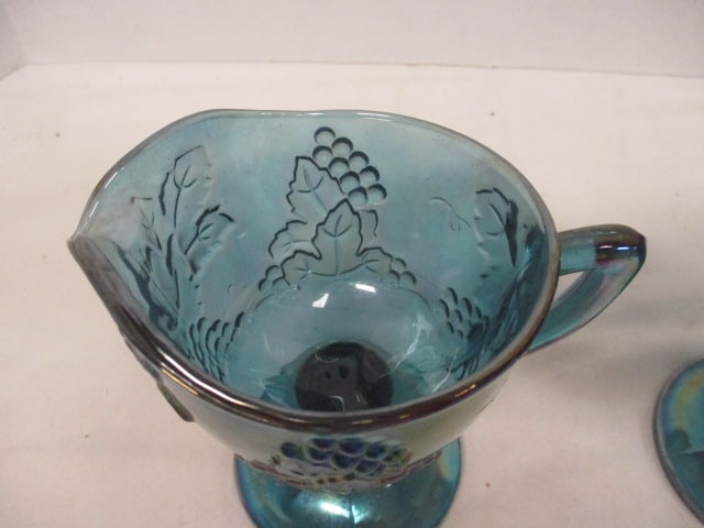 Irridescent Carnival Glass Harvest Grape Creamers (2) - 3