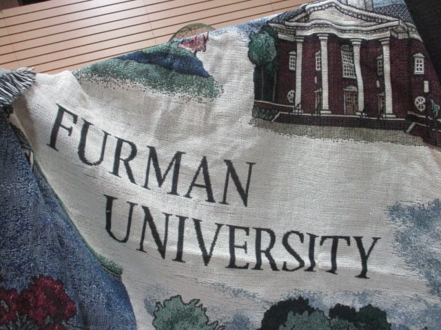 Furman Scarf, Furman Throw, East Carolina (2) House Flags, - 2