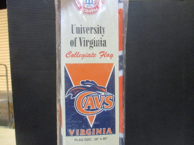 University of Virginia House Flags (3), U of VA Garden Flags (2) - 2