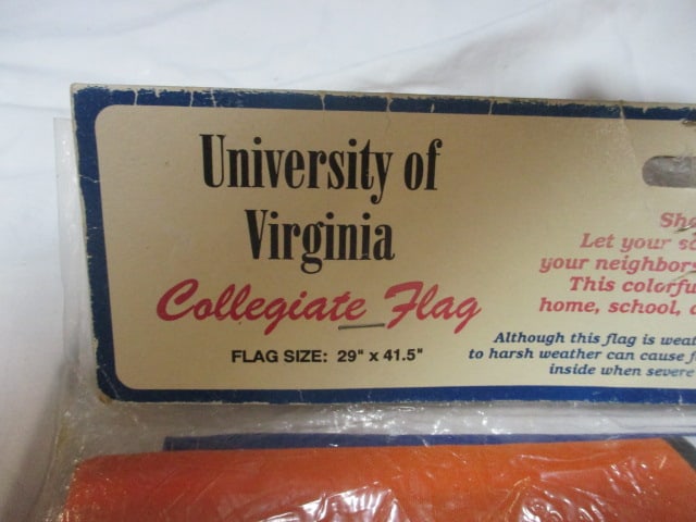 University of Virginia House Flags (3), U of VA Garden Flags (2) - 7
