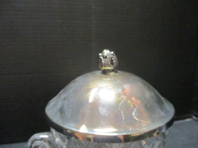 Silverplate & Glass Ice Bucket - 3