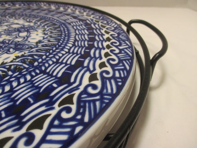 Temptations by Tara 12" Platter w/Metal Carrying Tray - 3