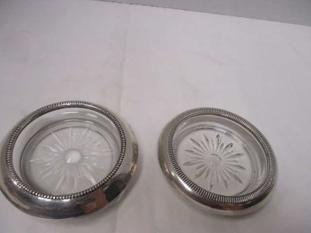 Sterling-2 Spoons, Napkin Ring, & 2 Sterling Rim Coasters - 7