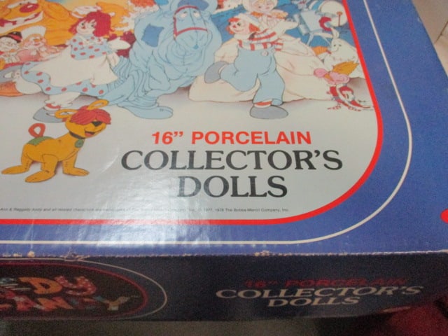 Ideal 1983 Raggedy Ann & Andy 16" Porcelain Collector Dolls w/coa - 7