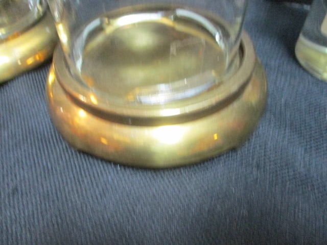 Glass Oil Lamps (2) 10" & Decorative Christmas Candle - 4