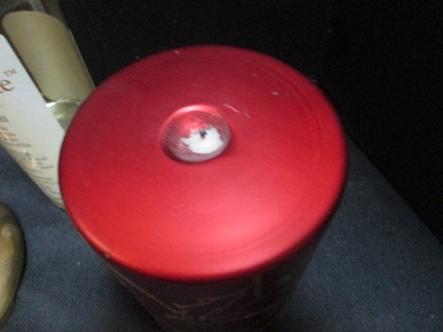 Glass Oil Lamps (2) 10" & Decorative Christmas Candle - 9