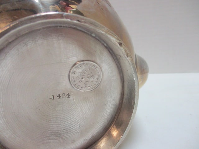 Silvertone Metal Ice Scoop, Rustic Metal 7" Plate, Bon Bon Bowls in Box, - 7