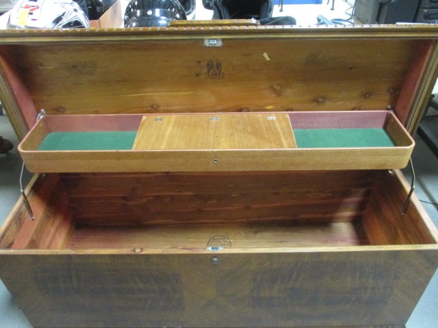 Antique Steamer Trunk W/riveted Metal Hardware & - 7