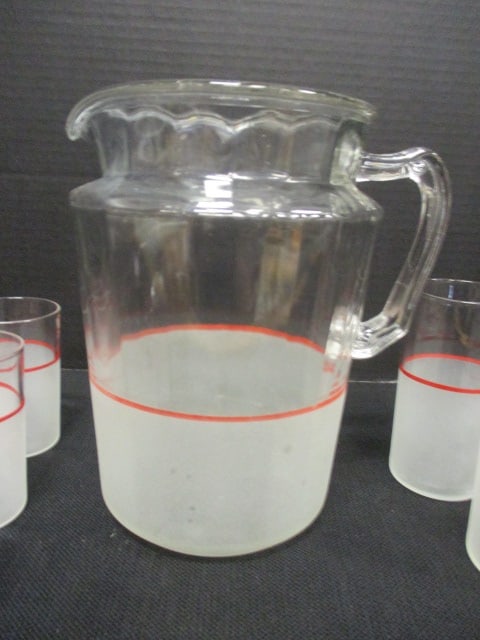 Mid Century 1950's Pitcher & Glasses Set (11 PC) - 2