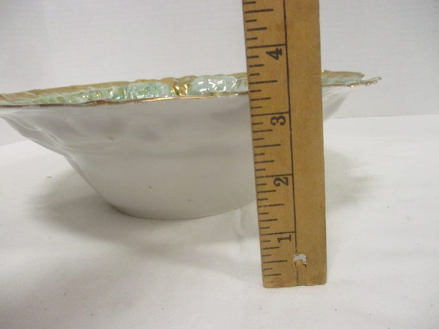 Scalloped Porcelain Bride's Lustreware Bowl 11" Diam. (Germany) - 7