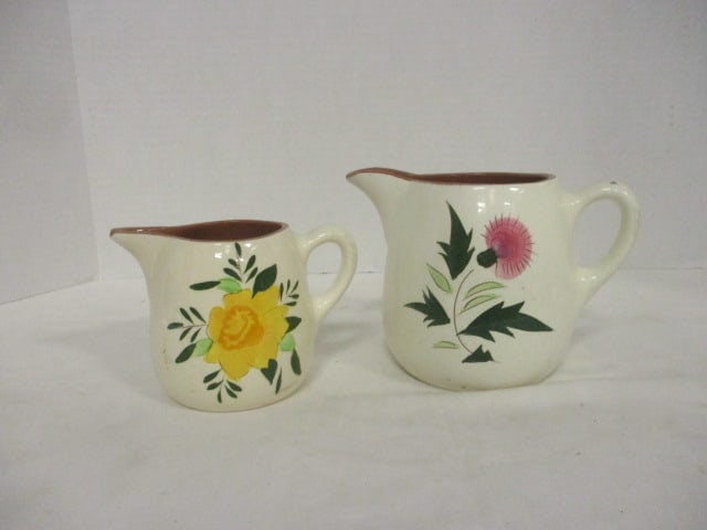 Stangl Pottery Creamers (Country Garden 4"), Thistle (5"): .