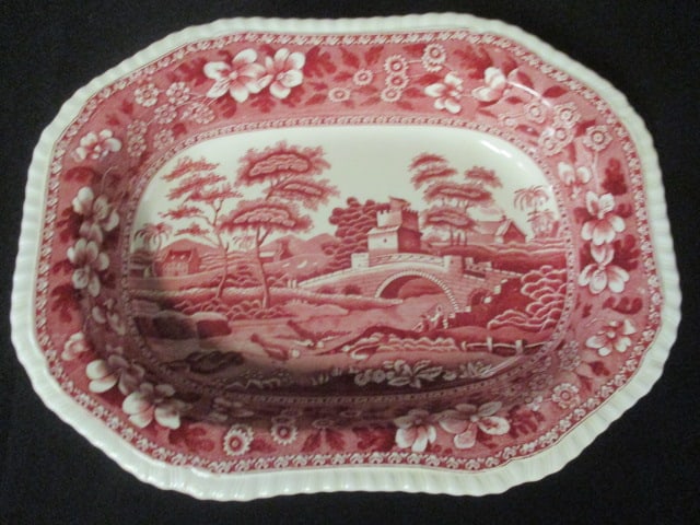 Vintage Spode Copeland Pink Tower Vegetable Bowl - 2