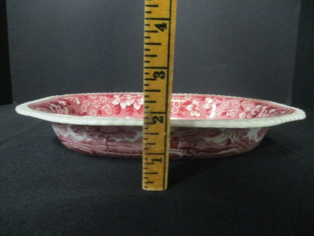 Vintage Spode Copeland Pink Tower Vegetable Bowl - 5