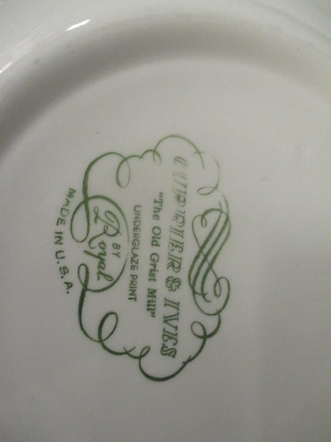 Four Circa 1940-50's Currier & Ives Dinner Plates - 5