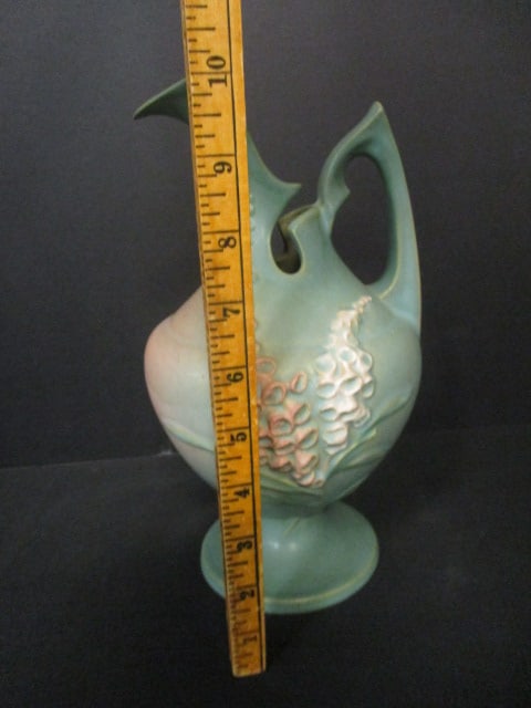 Circa 1940's Roseville Pottery "Foxglove" Ewer Pitcher - 4