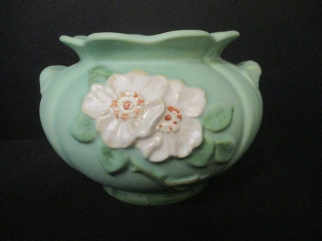 Circa 1940's Weller Pottery Bowl Vase: 7 1/4"dia x 5 1/4", marked G-11 on bottom