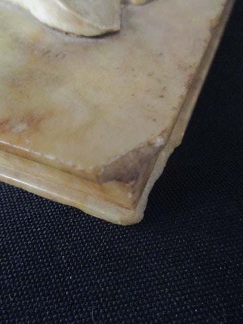 Rare Marble Book Form Paperweight with Michelangelo in Relief Paperweight - 2