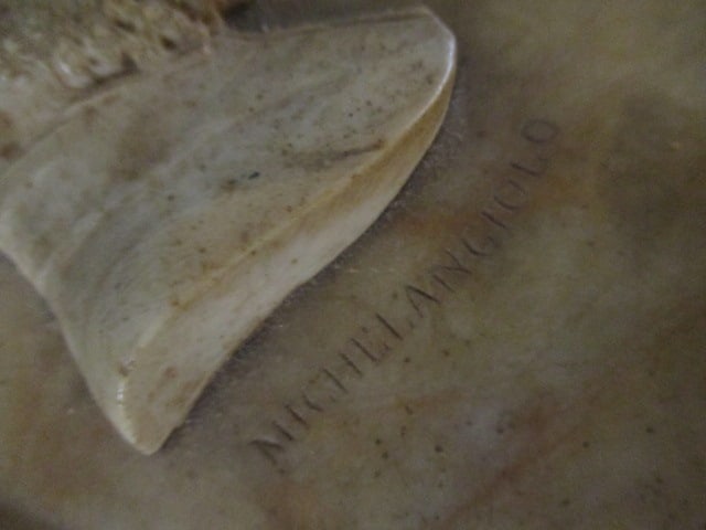 Rare Marble Book Form Paperweight with Michelangelo in Relief Paperweight - 5
