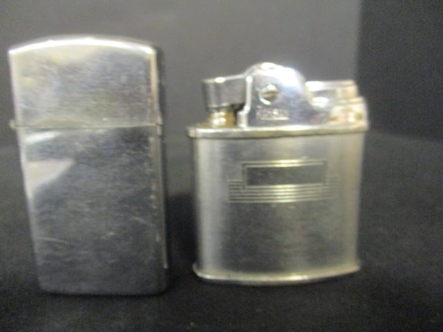 Eight Lighters and Aluminum Cigarette Box - 4