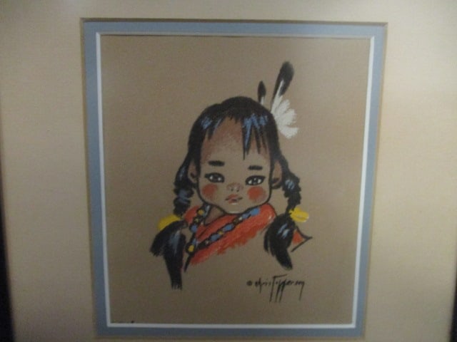 Two Vintage 1950's Gerda Christofferson Native American Girl Original - 2