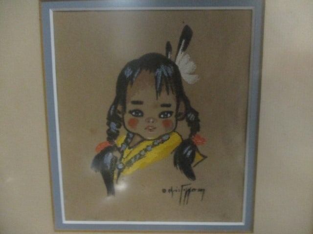 Two Vintage 1950's Gerda Christofferson Native American Girl Original - 3