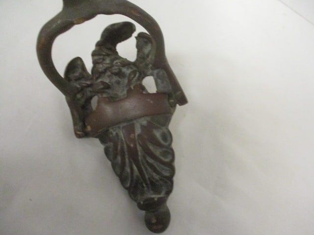 Circa 1900-1910 Solid Cast Bronze Eagle Doorknocker - 2