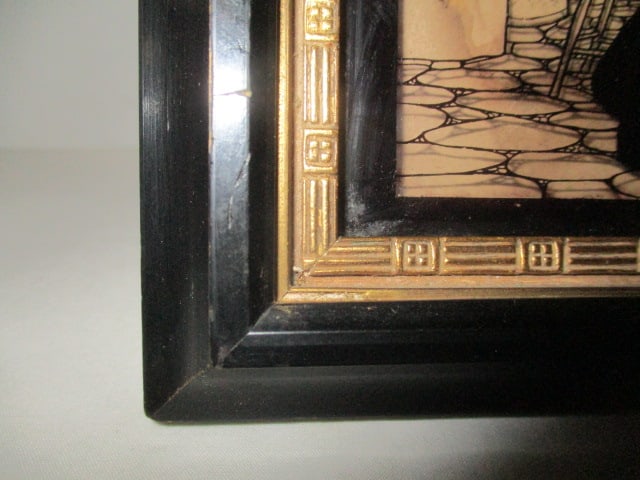 Circa 1930 Eileen Virginia Dowd "Congenial Friends" Reverse Glass Silhouette - 4