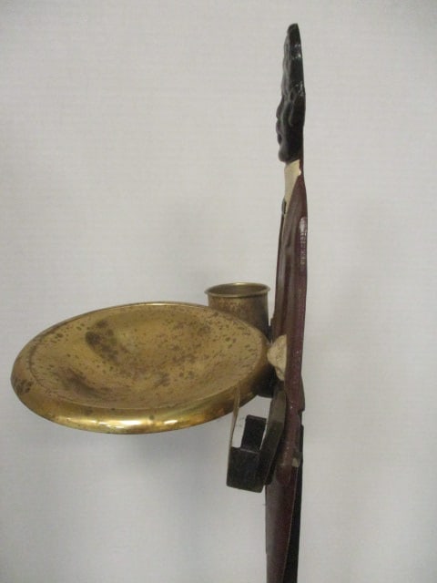 Handpainted Cast Iron Black Americana Smoker's Stand - 5