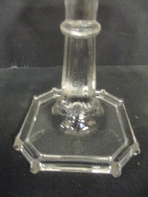 Circa 1882 Bryce Bros "Pleat & Panel"/"Derby" Clear Uranium/Vaseline Glass Cake Stand - 3