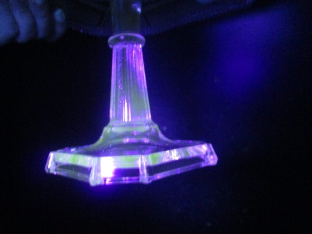 Circa 1882 Bryce Bros "Pleat & Panel"/"Derby" Clear Uranium/Vaseline Glass Cake Stand - 5