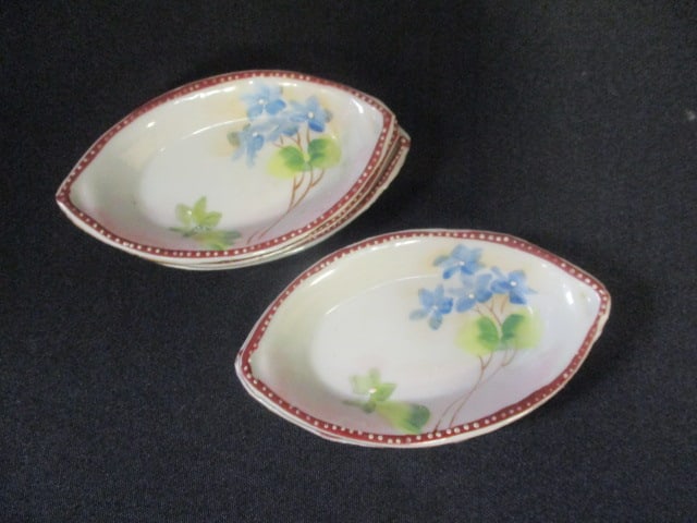 Antique Nippon Porcelain Salts and Celery Dish - 5