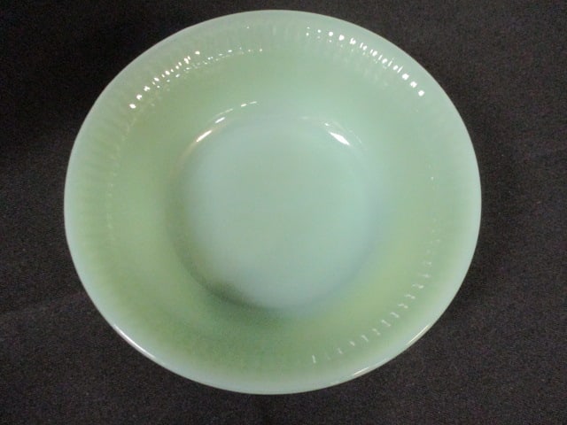Six Vintage Fire King Jane Ray Jadeite Fruit Bowls - 3