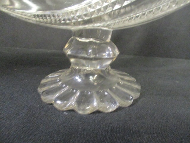 Rare Circa 1880's O'Hara Glass Co. "Nautilus Shell" Pedestal Dish - 3