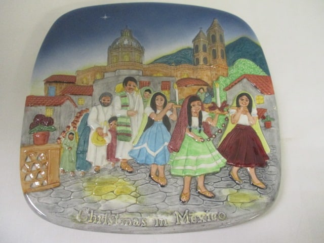 Unusual Royal Doulton Beswick "Christmas in Mexico" Wall Plaque: Limited Edition 1973, 8" x 8"